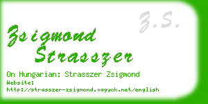 zsigmond strasszer business card